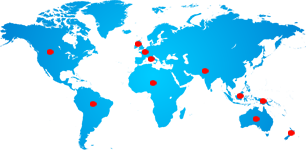 world map dots